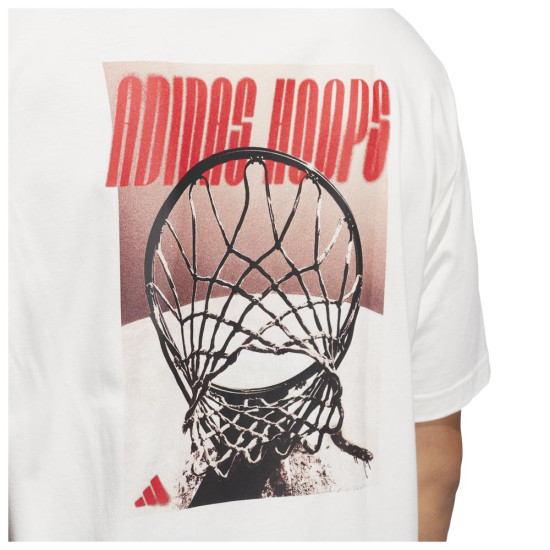 Adidas Ανδρική κοντομάνικη μπλούζα Hoops Graphic Tee